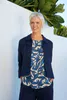 Model wearing Botany Top - Scoop Hem, Shirr Cuff By Foil Available at Beetees Nelson